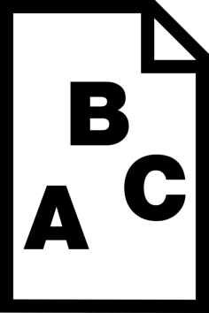 Paper Sheet With Abc Letters Icon Svg Vector, Free Vectors File